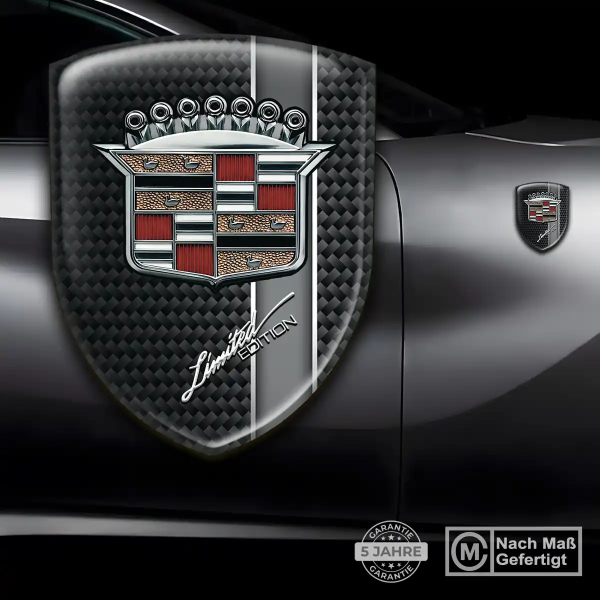 Cadillac Silikon Aufkleber Wappen Auto Luxus-Edition