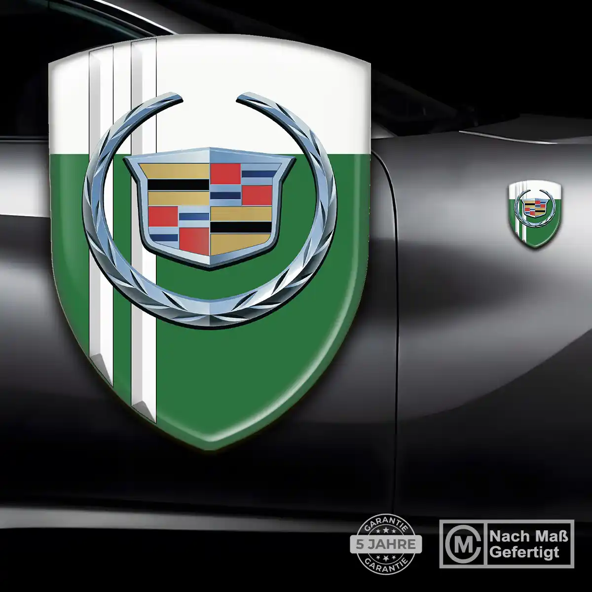 Cadillac Silikon Aufkleber Wappen Auto Markenedition