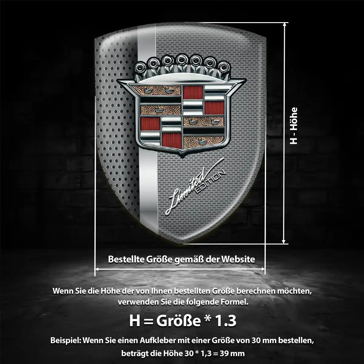 Cadillac Silikon Aufkleber Wappen Auto Modernes Design