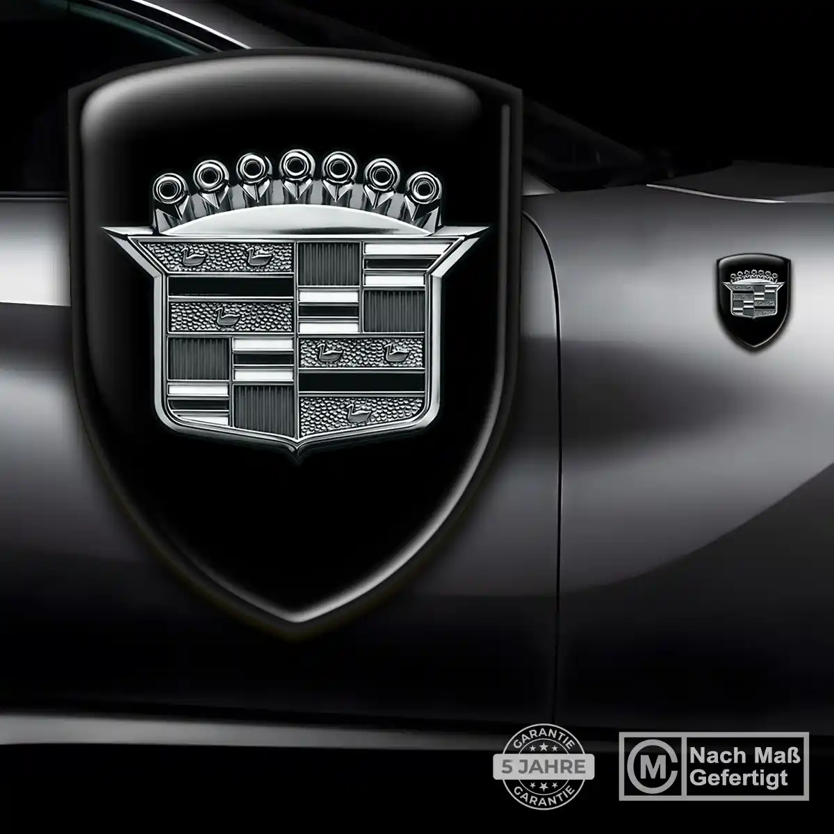 Cadillac Silikon Aufkleber Wappen Auto Premium-Edition