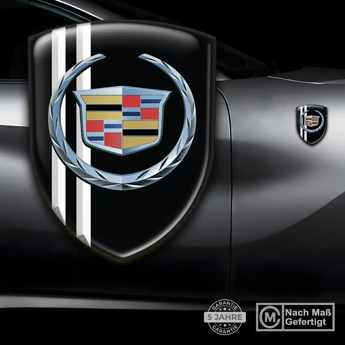 Cadillac Silikon Aufkleber Wappen Auto Premiumqualität