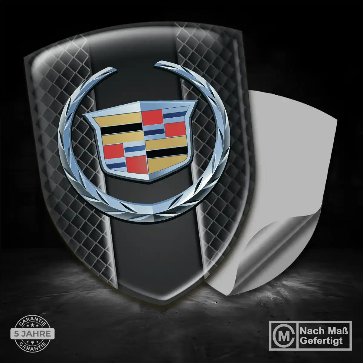 Cadillac Silikon Aufkleber Wappen Edles Design