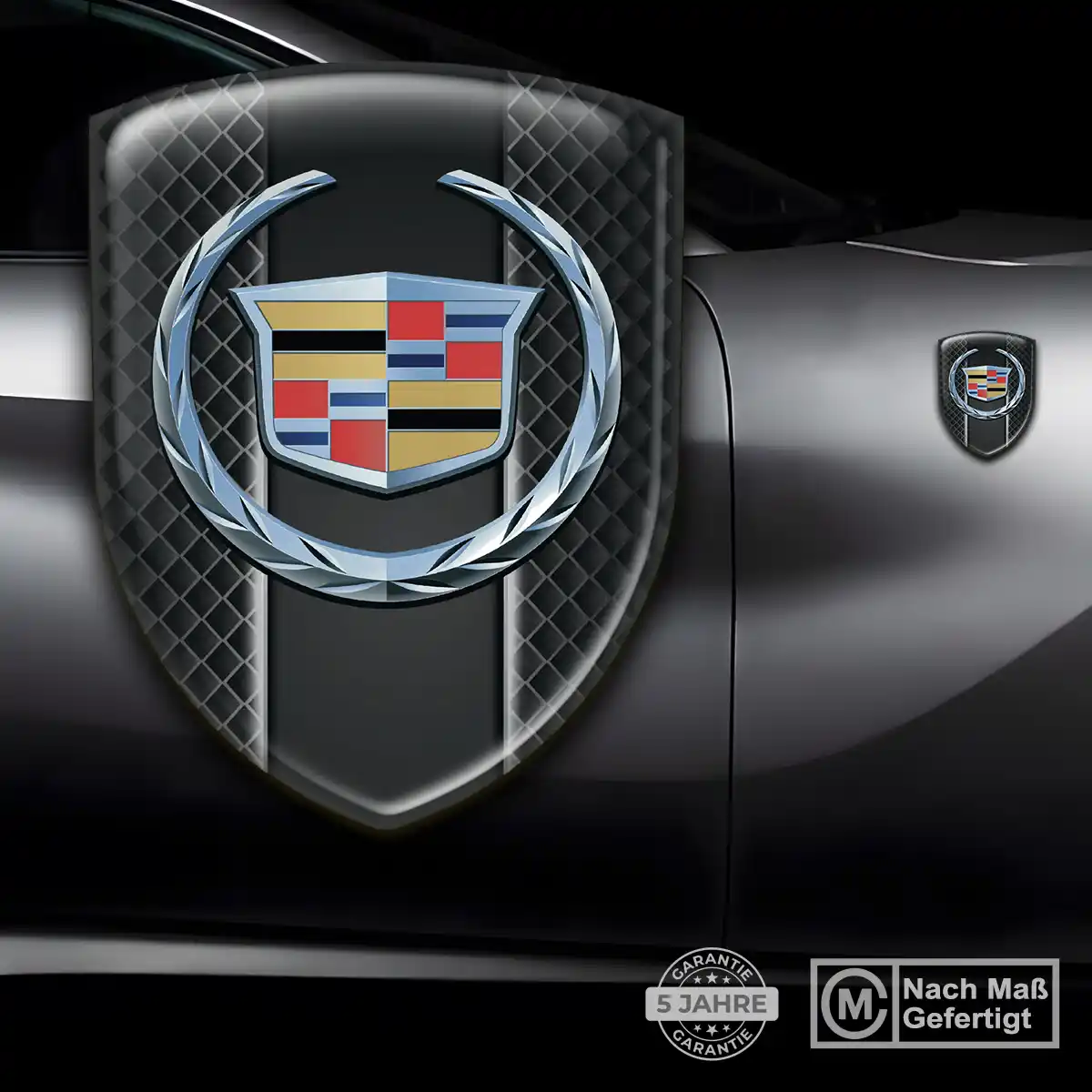 Cadillac Silikon Aufkleber Wappen Edles Design