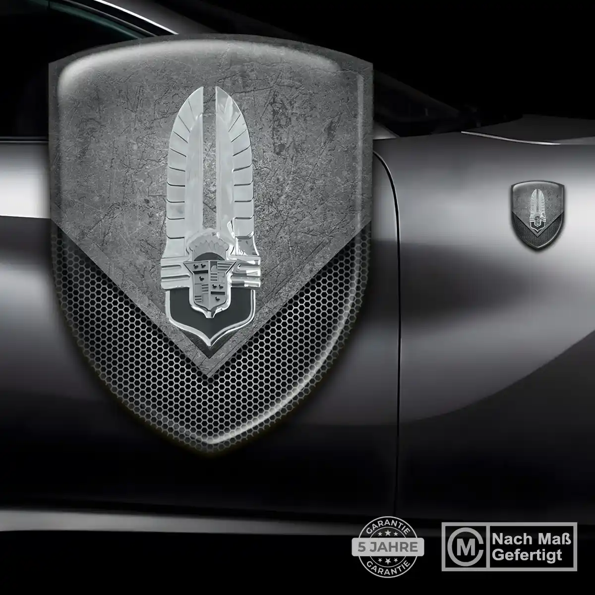 Cadillac Silikon Aufkleber Wappen Elegantes Design