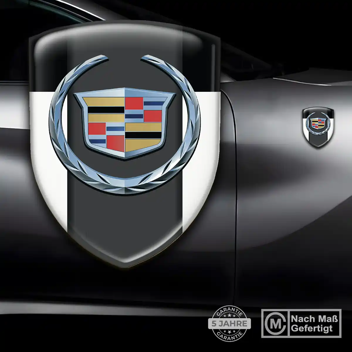 Cadillac Silikon Aufkleber Wappen Höchste Qualität