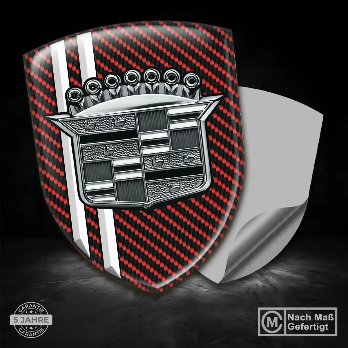 Cadillac Silikon Aufkleber Wappen Interieurdesign