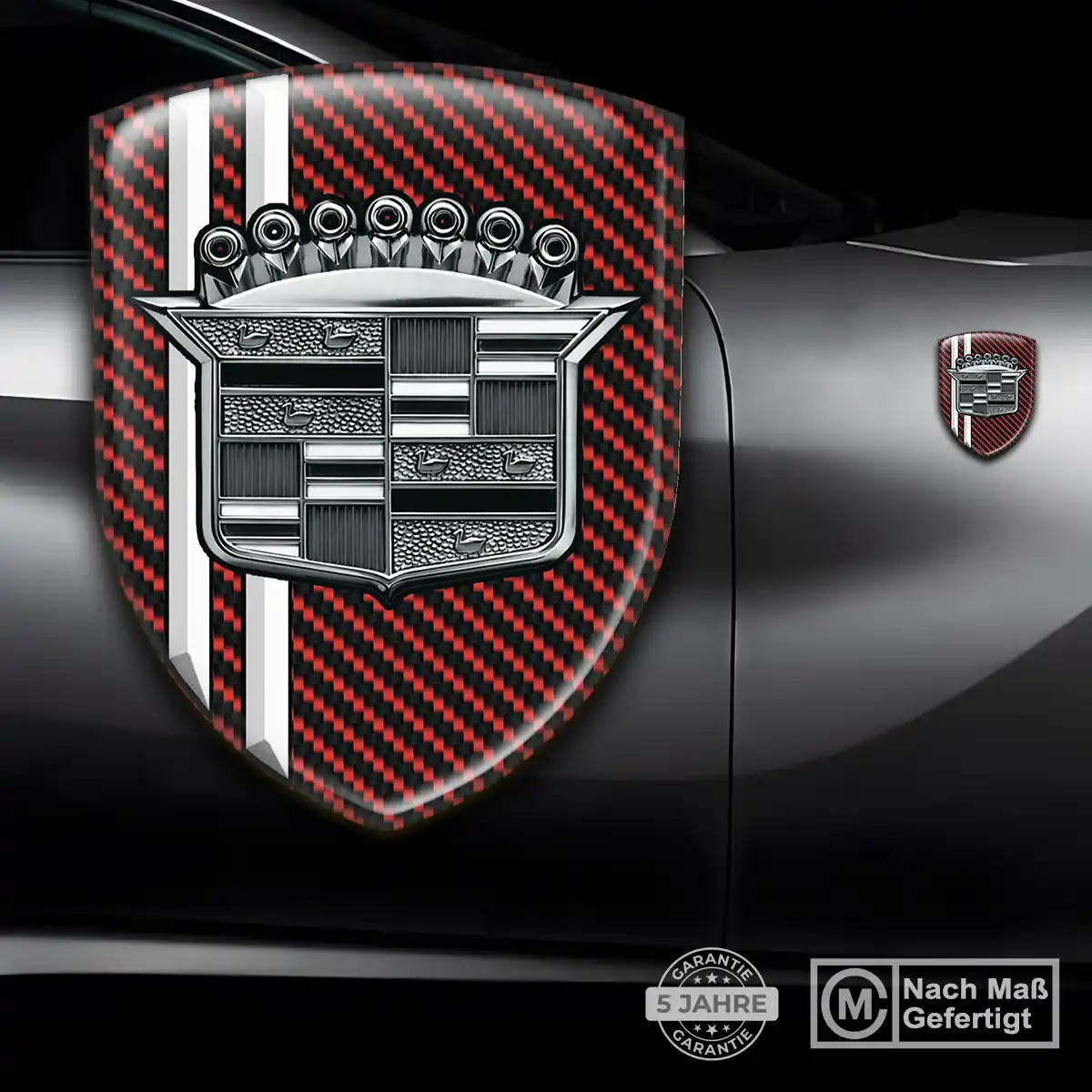 Cadillac Silikon Aufkleber Wappen Interieurdesign