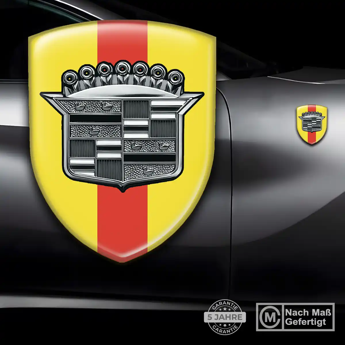 Cadillac Silikon Aufkleber Wappen Luxus-Edition