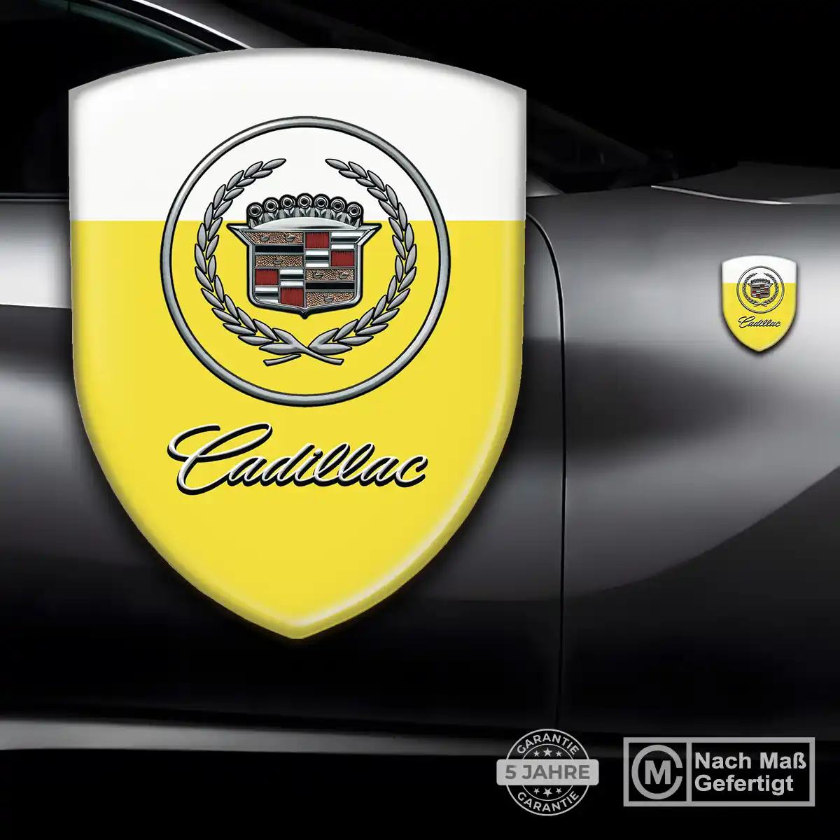 Cadillac Silikon Aufkleber Wappen Markenedition
