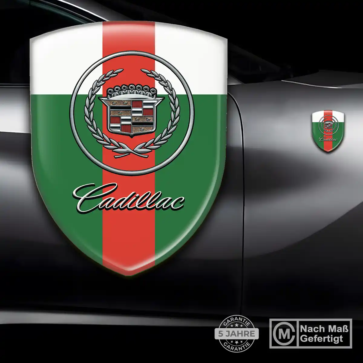 Cadillac Silikon Aufkleber Wappen Premiumqualität