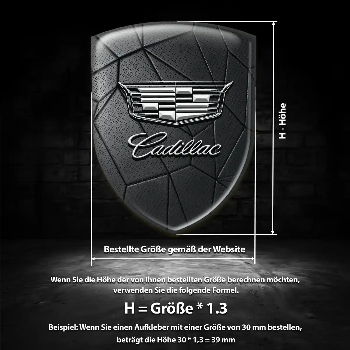 Cadillac Wappen Aufkleber Anspruchsvolles Design