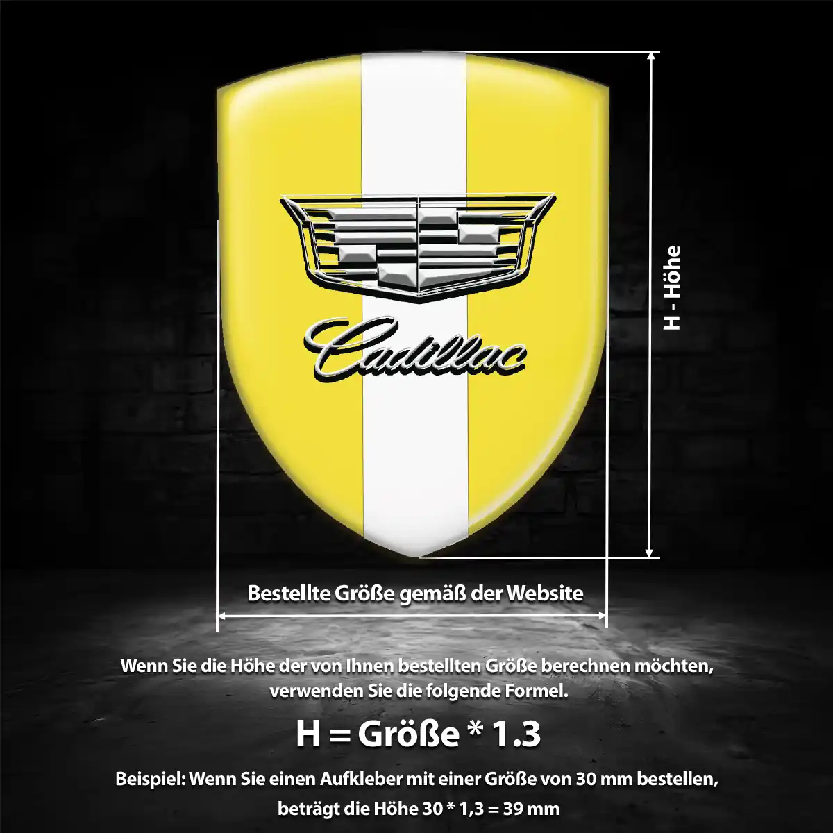 Cadillac Wappen Aufkleber Ausdrucksstarkes Design