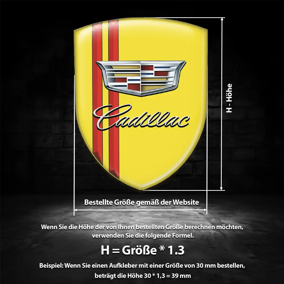 Cadillac Wappen Aufkleber Auto Anspruchsvolles Design