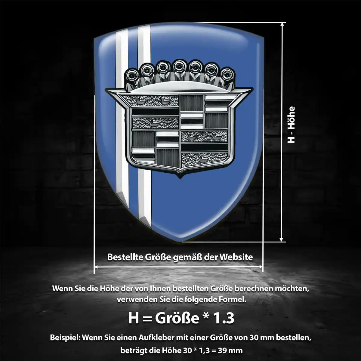 Cadillac Wappen Aufkleber Auto Ausdrucksstarkes Design