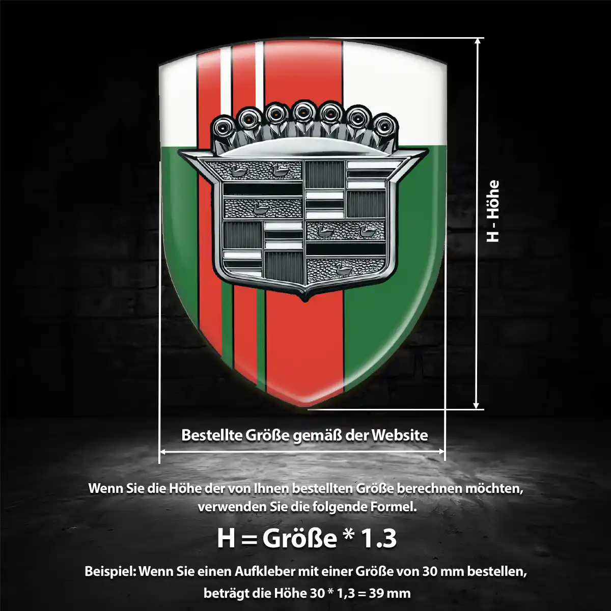 Cadillac Wappen Aufkleber Auto Überzeugende Qualität