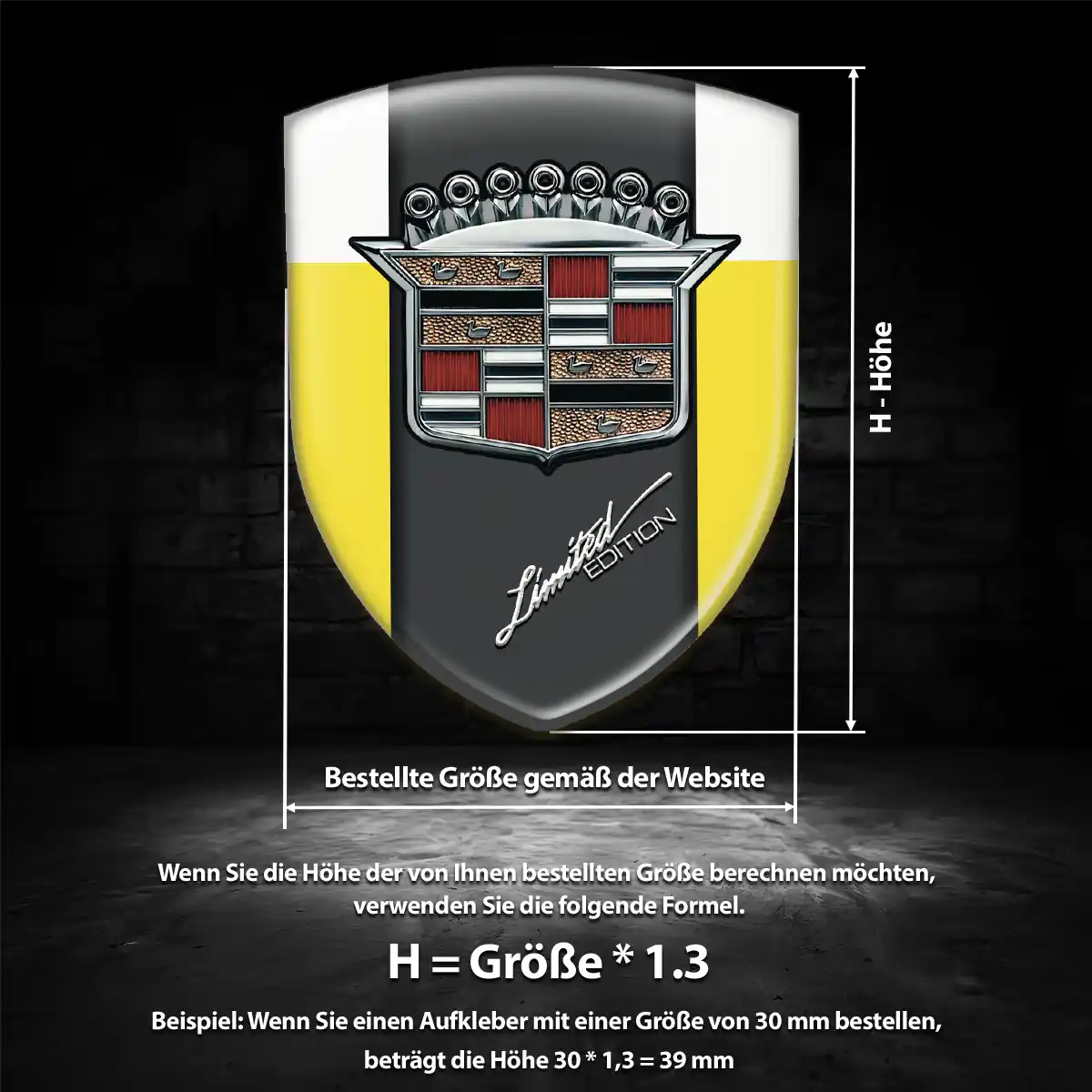 Cadillac Wappen Aufkleber Auto Elegantes Design