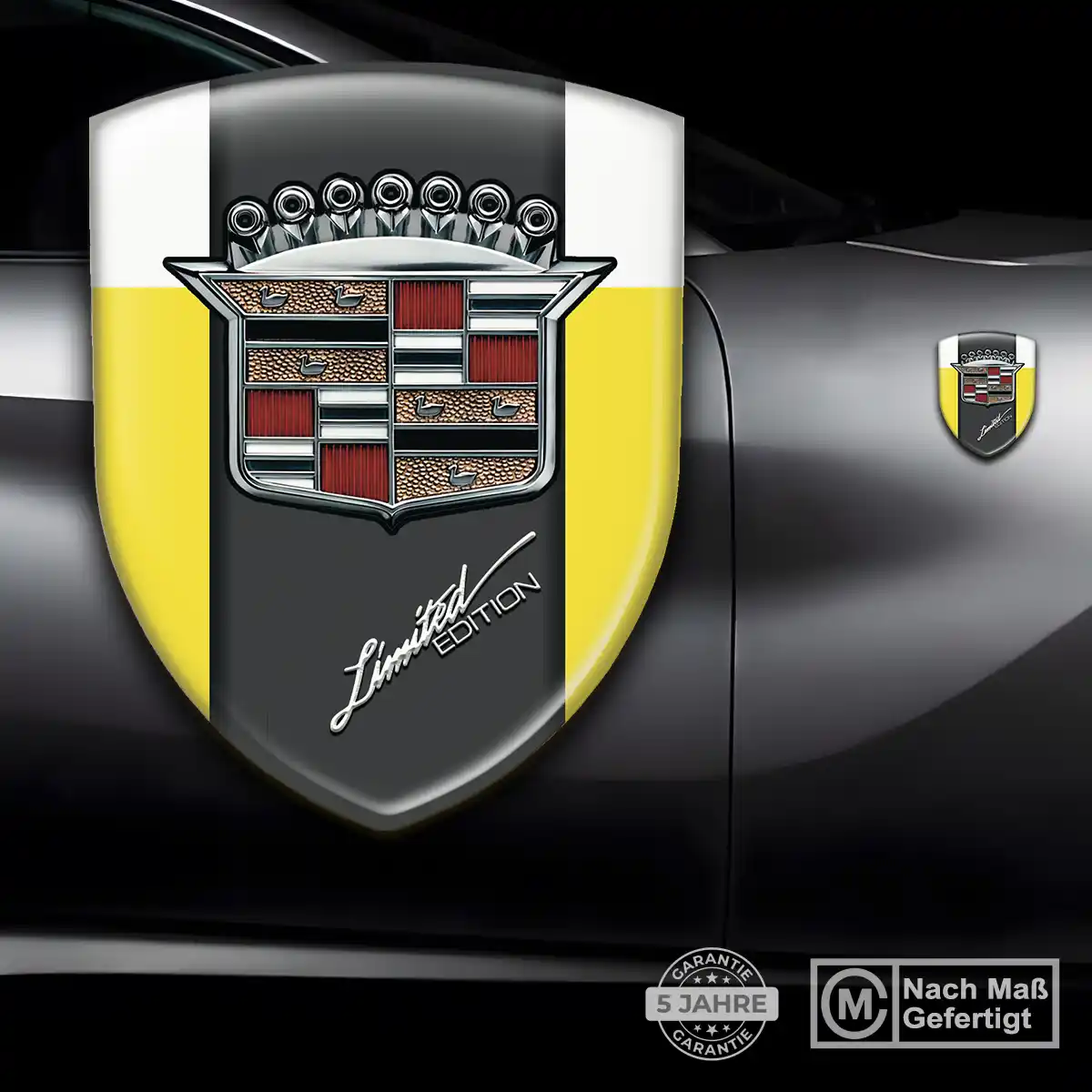 Cadillac Wappen Aufkleber Auto Elegantes Design