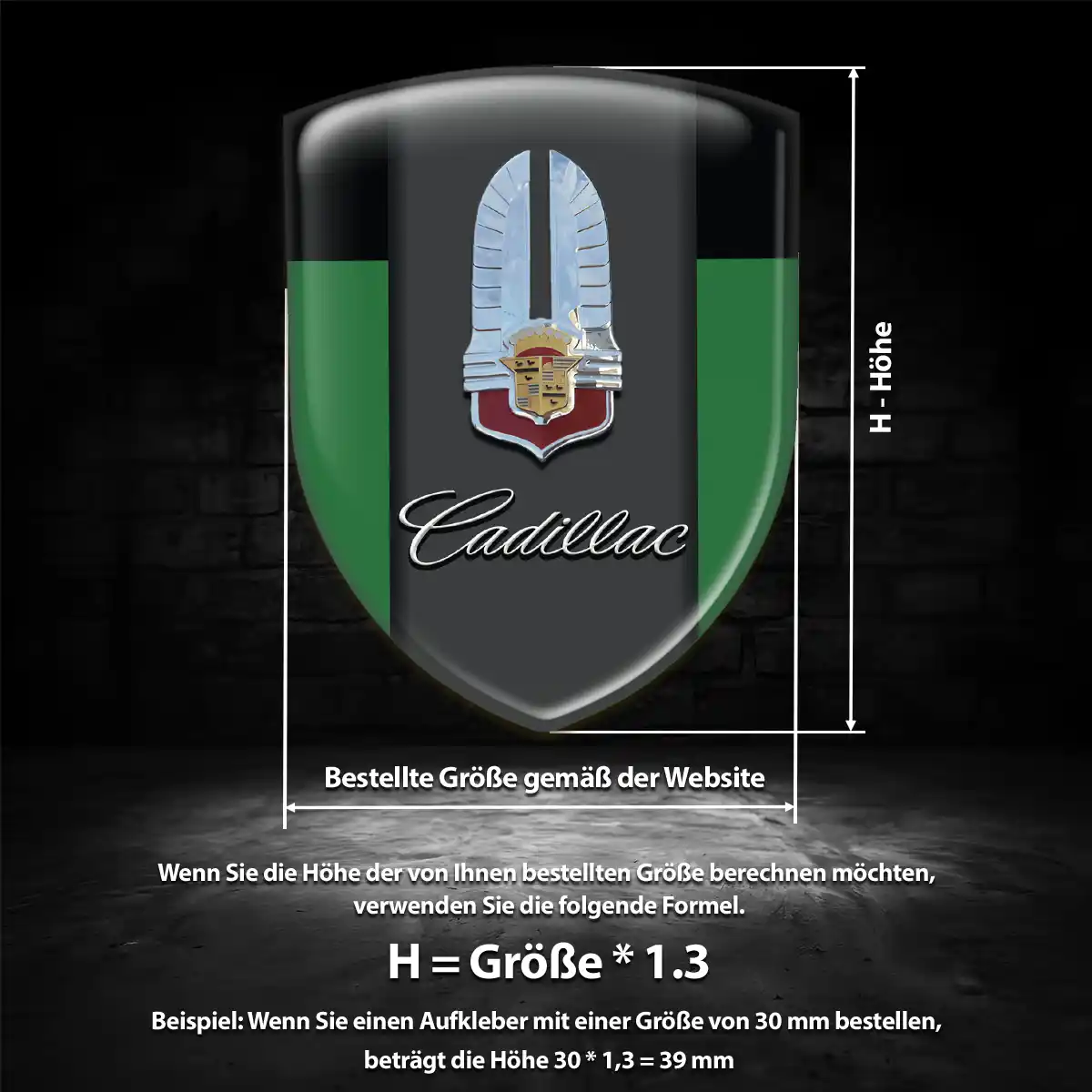 Cadillac Wappen Aufkleber Auto Erstklassige Qualität