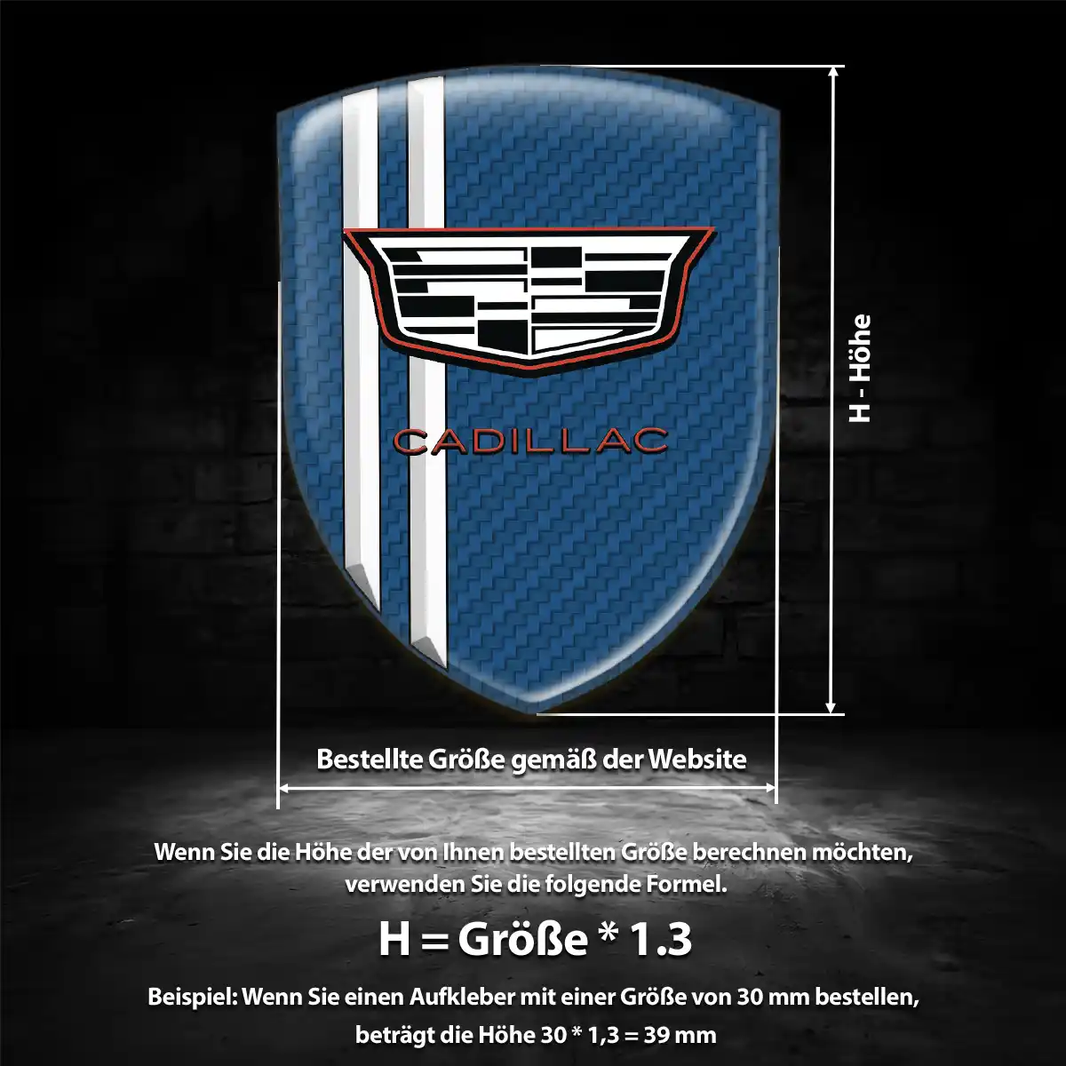 Cadillac Wappen Aufkleber Auto Höchste Qualität
