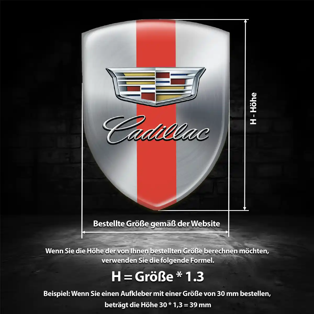 Cadillac Wappen Aufkleber Auto Interieurdesign
