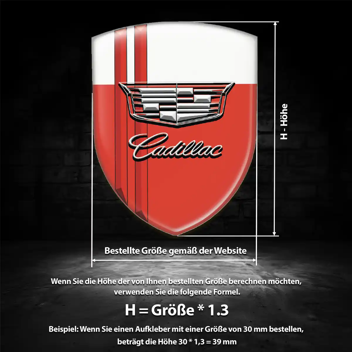 Cadillac Wappen Aufkleber Auto Limitierte Auflage