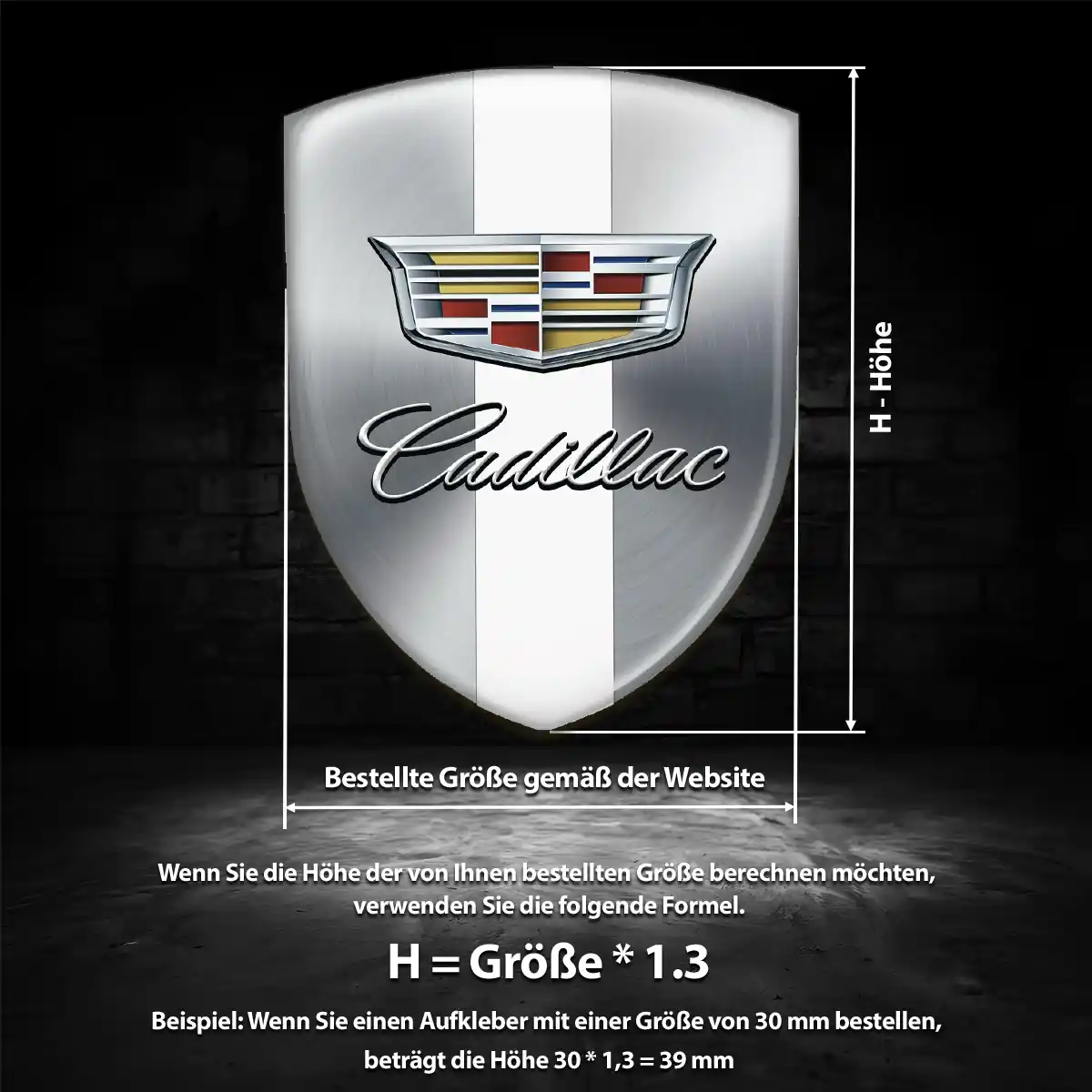 Cadillac Wappen Aufkleber Auto Premiumqualität