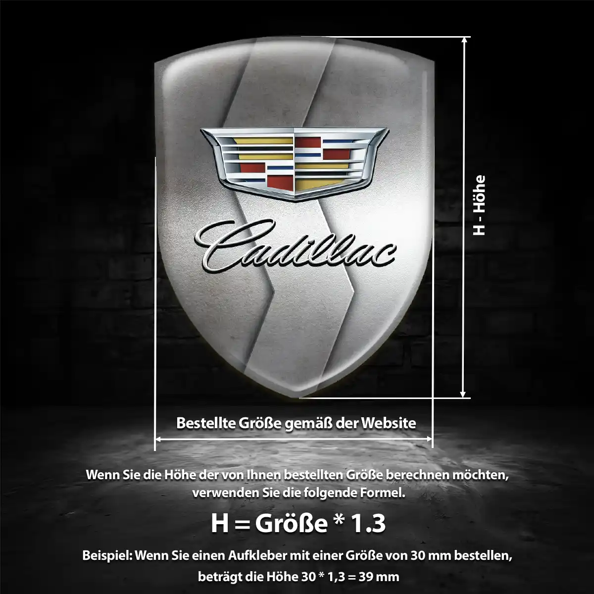 Cadillac Wappen Aufkleber Auto Stilvolles Design