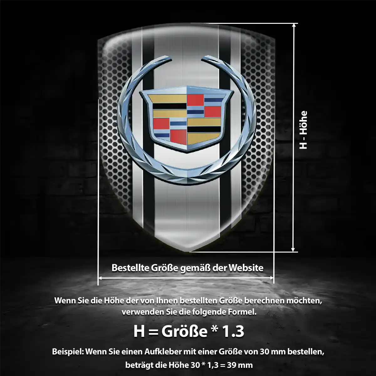 Cadillac Wappen Aufkleber Auto Verlässliche Qualität