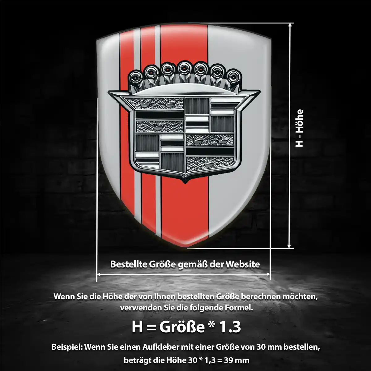 Cadillac Wappen Aufkleber Edles Design