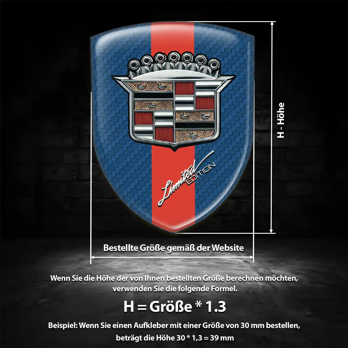 Cadillac Wappen Aufkleber Elegantes Design