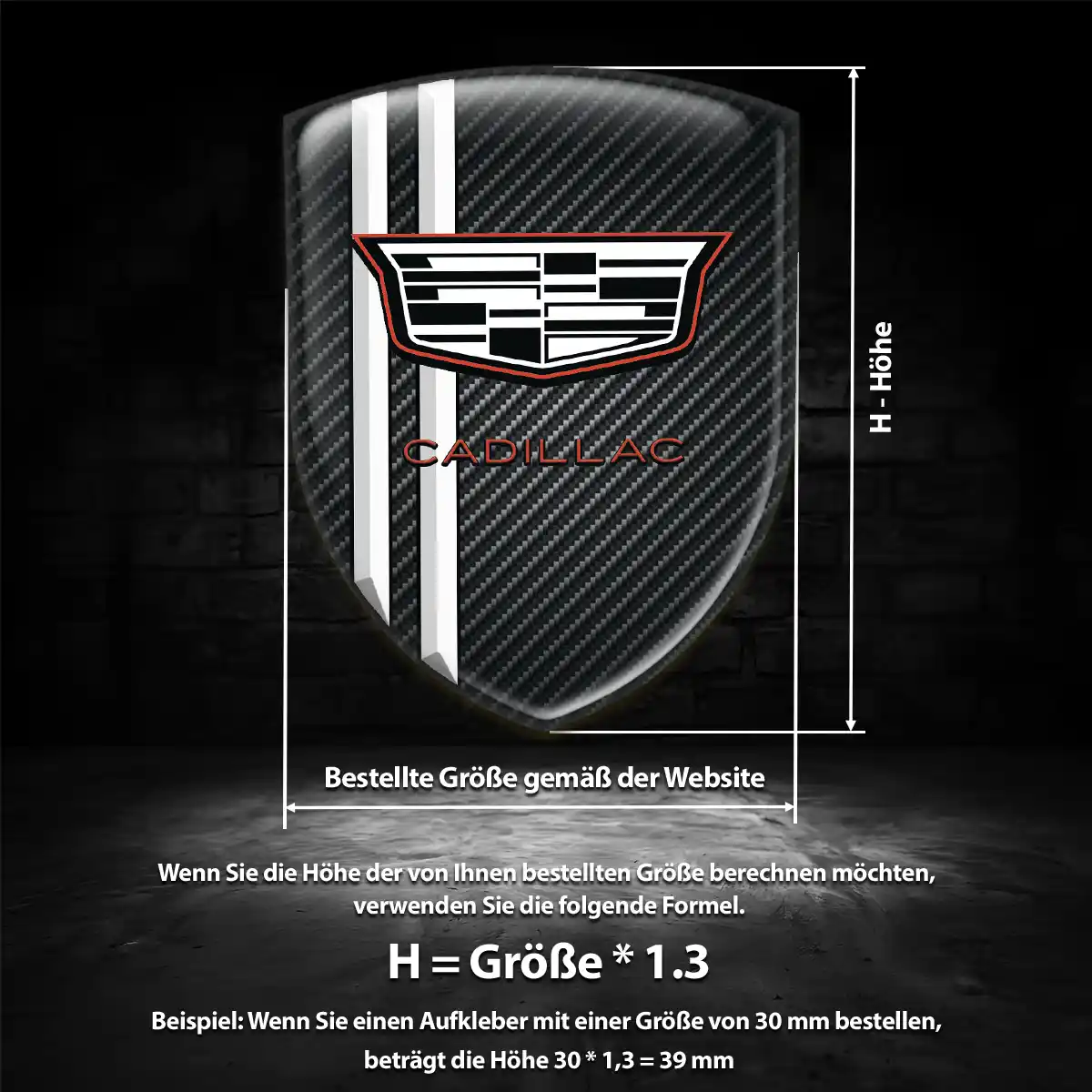 Cadillac Wappen Aufkleber Emblem Anspruchsvolles Design
