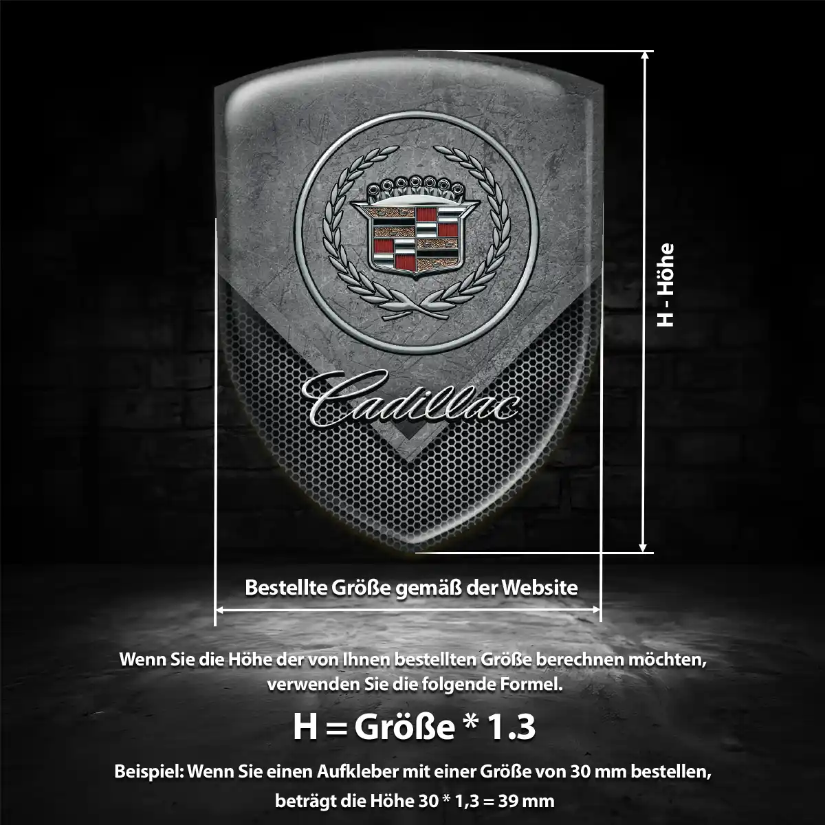 Cadillac Wappen Aufkleber Emblem Ausdrucksstarkes Design