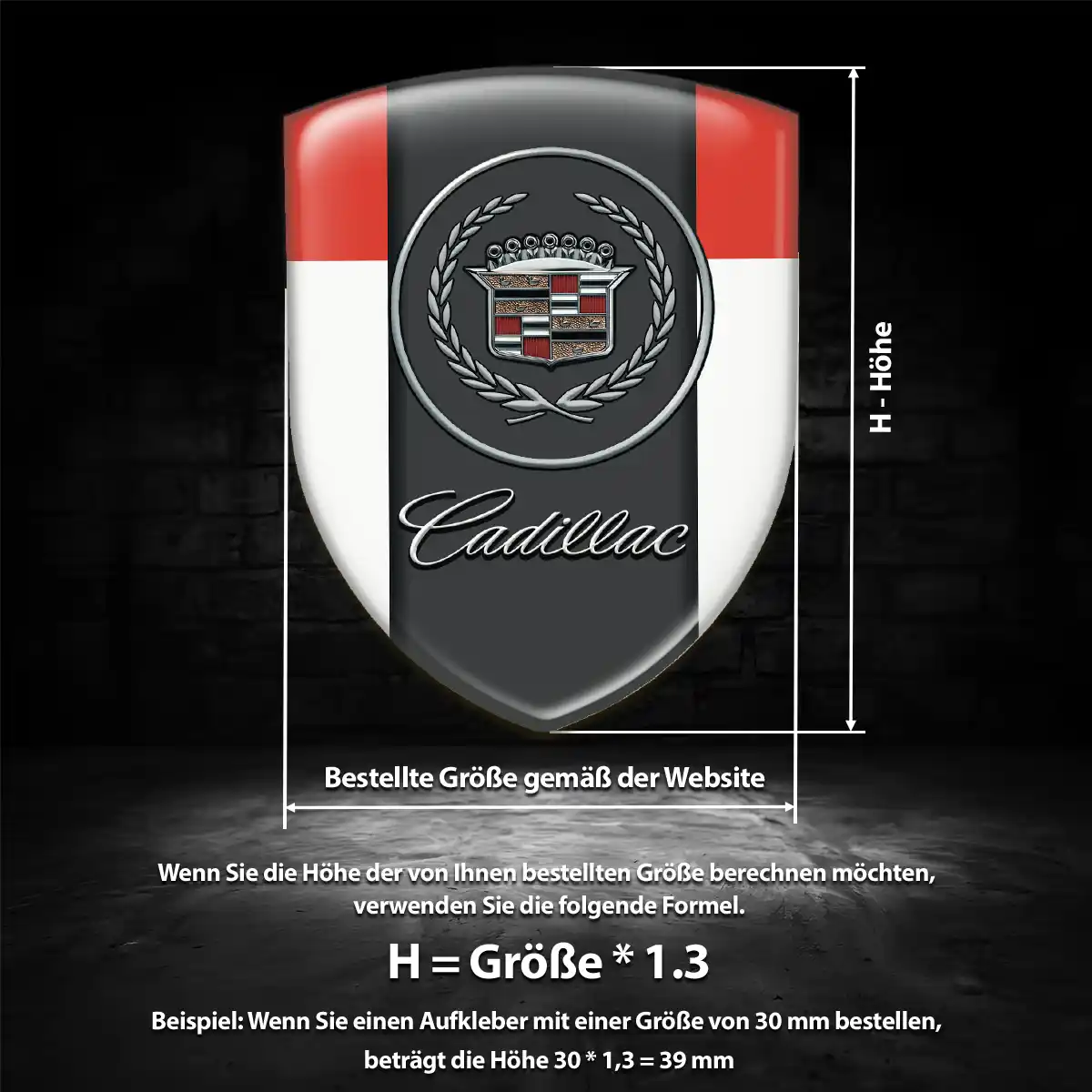 Cadillac Wappen Aufkleber Emblem Auto Erstklassige Qualität
