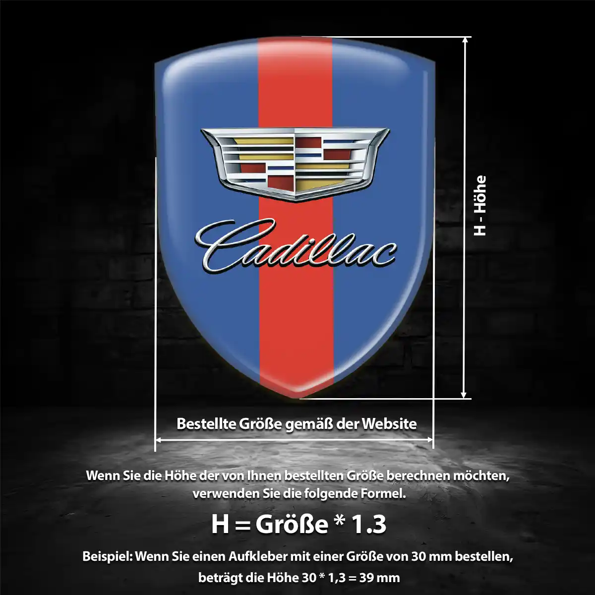 Cadillac Wappen Aufkleber Emblem Auto Exterieurdesign