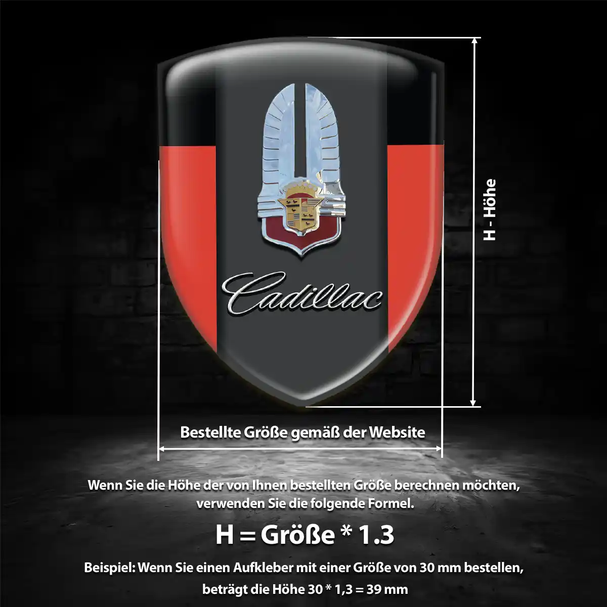 Cadillac Wappen Aufkleber Emblem Auto Höchste Qualität
