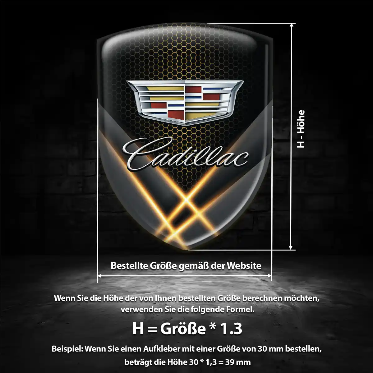 Cadillac Wappen Aufkleber Emblem Auto Hochwertiges Harz