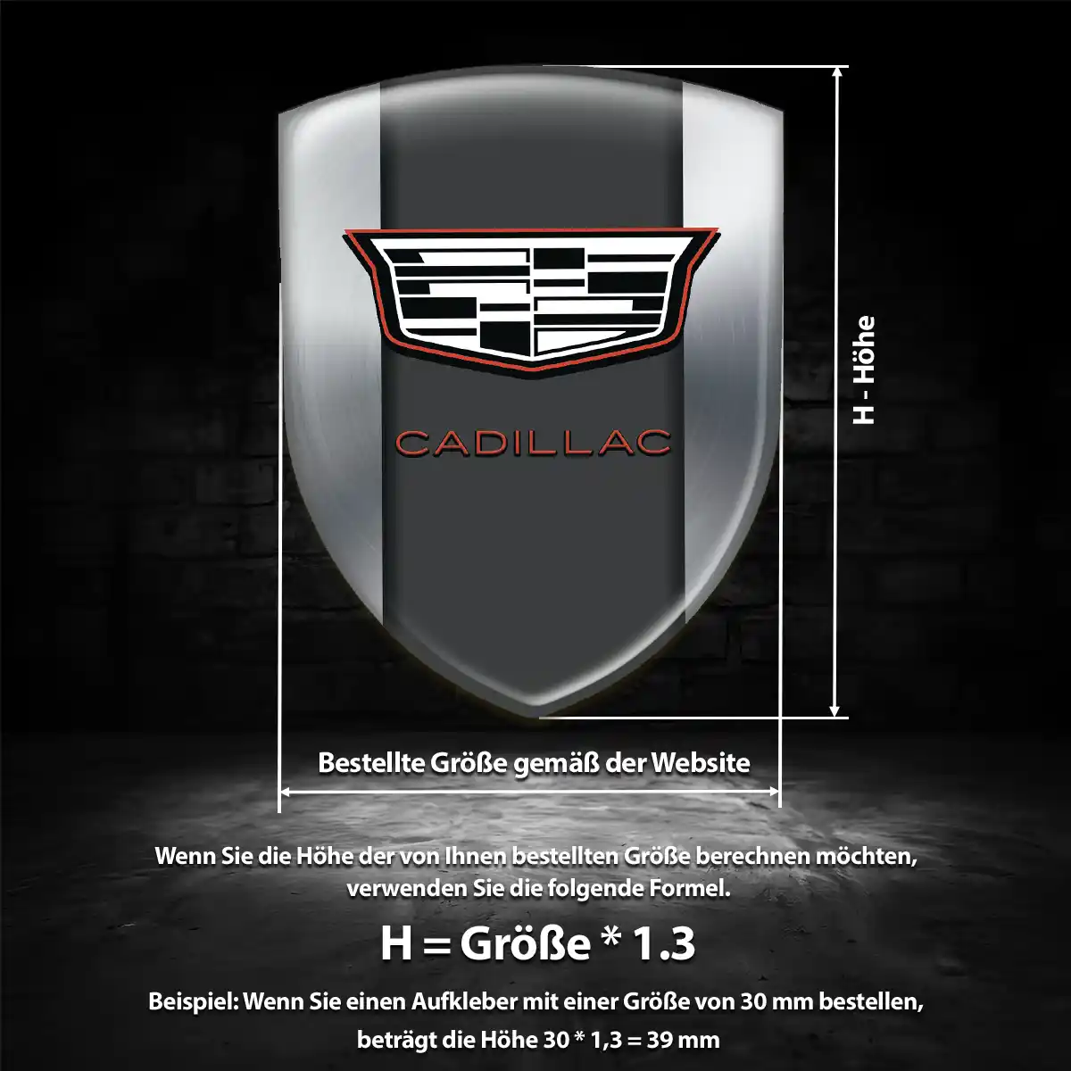 Cadillac Wappen Aufkleber Emblem Auto Limitierte Auflage