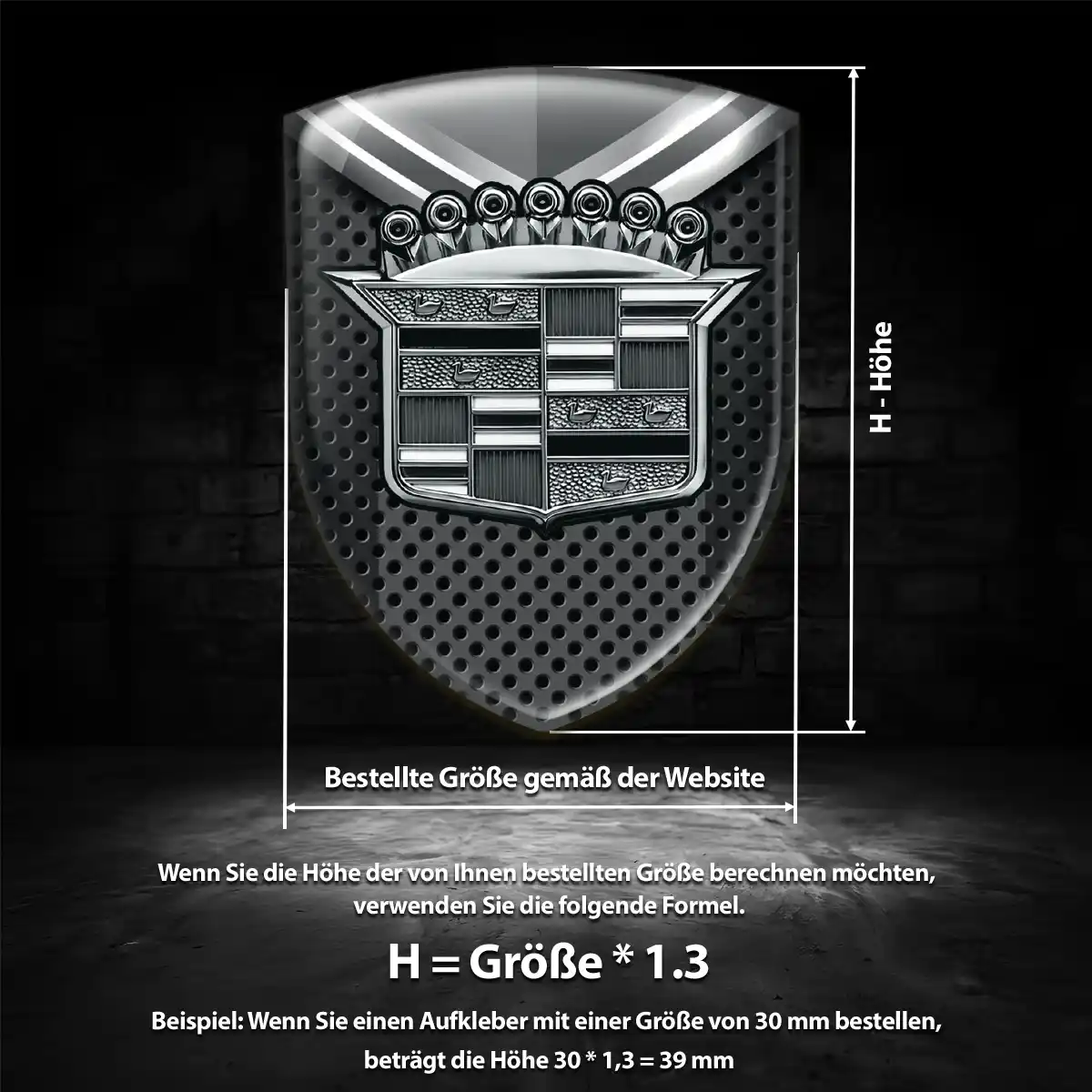 Cadillac Wappen Aufkleber Emblem Auto Premiumqualität