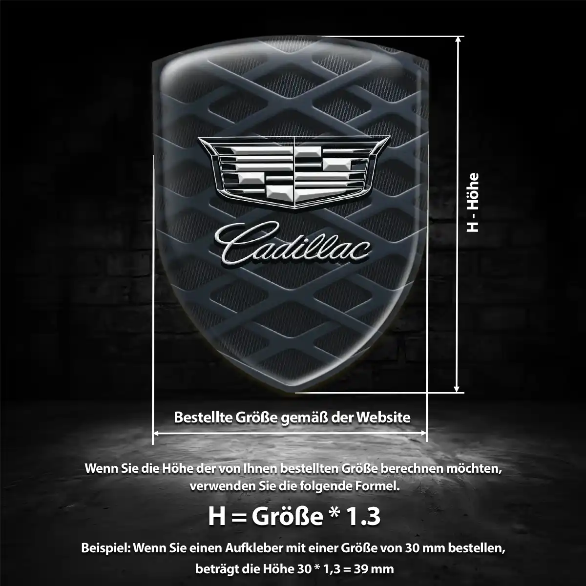 Cadillac Wappen Aufkleber Emblem Auto Spitzenqualität