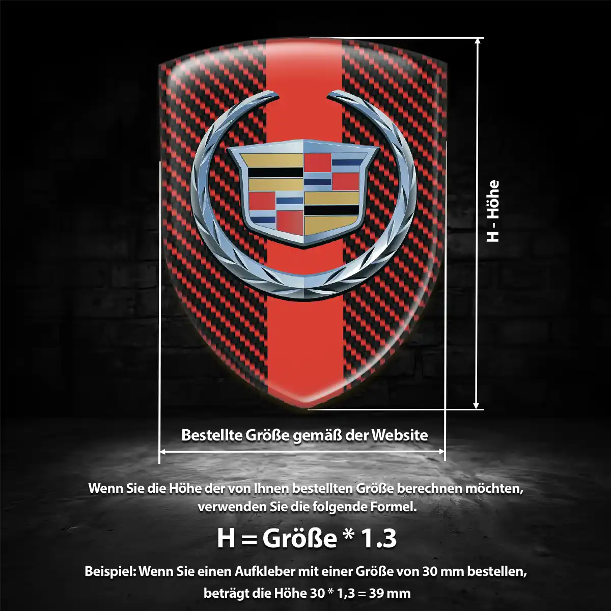 Cadillac Wappen Aufkleber Emblem Auto Tuningfahrzeug