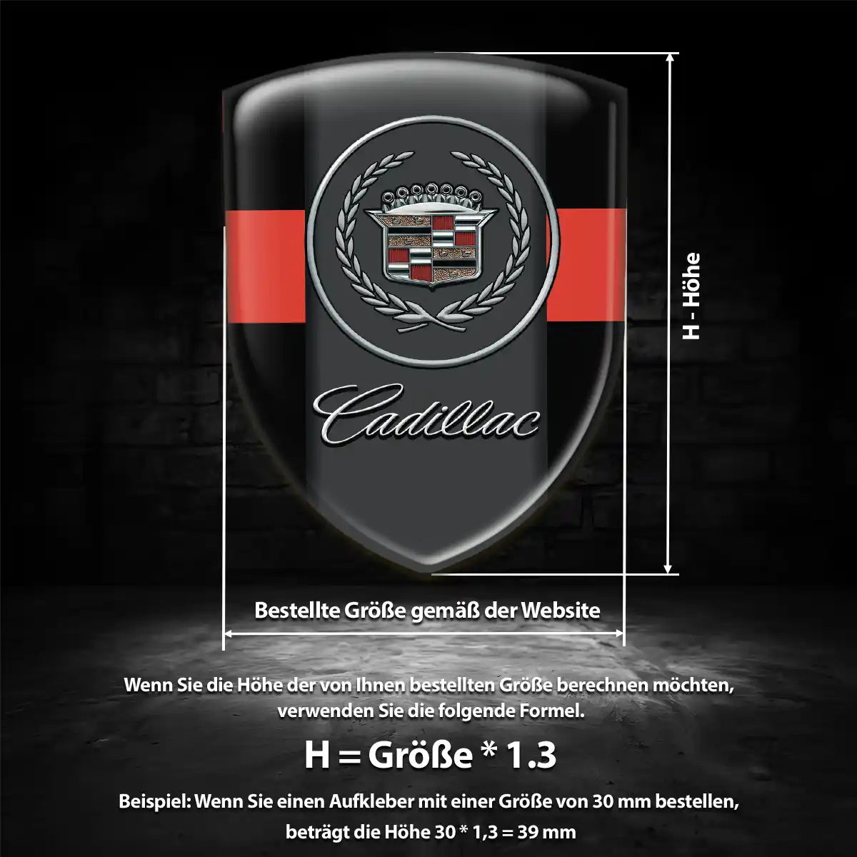 Cadillac Wappen Aufkleber Emblem Auto Verlässliche Qualität