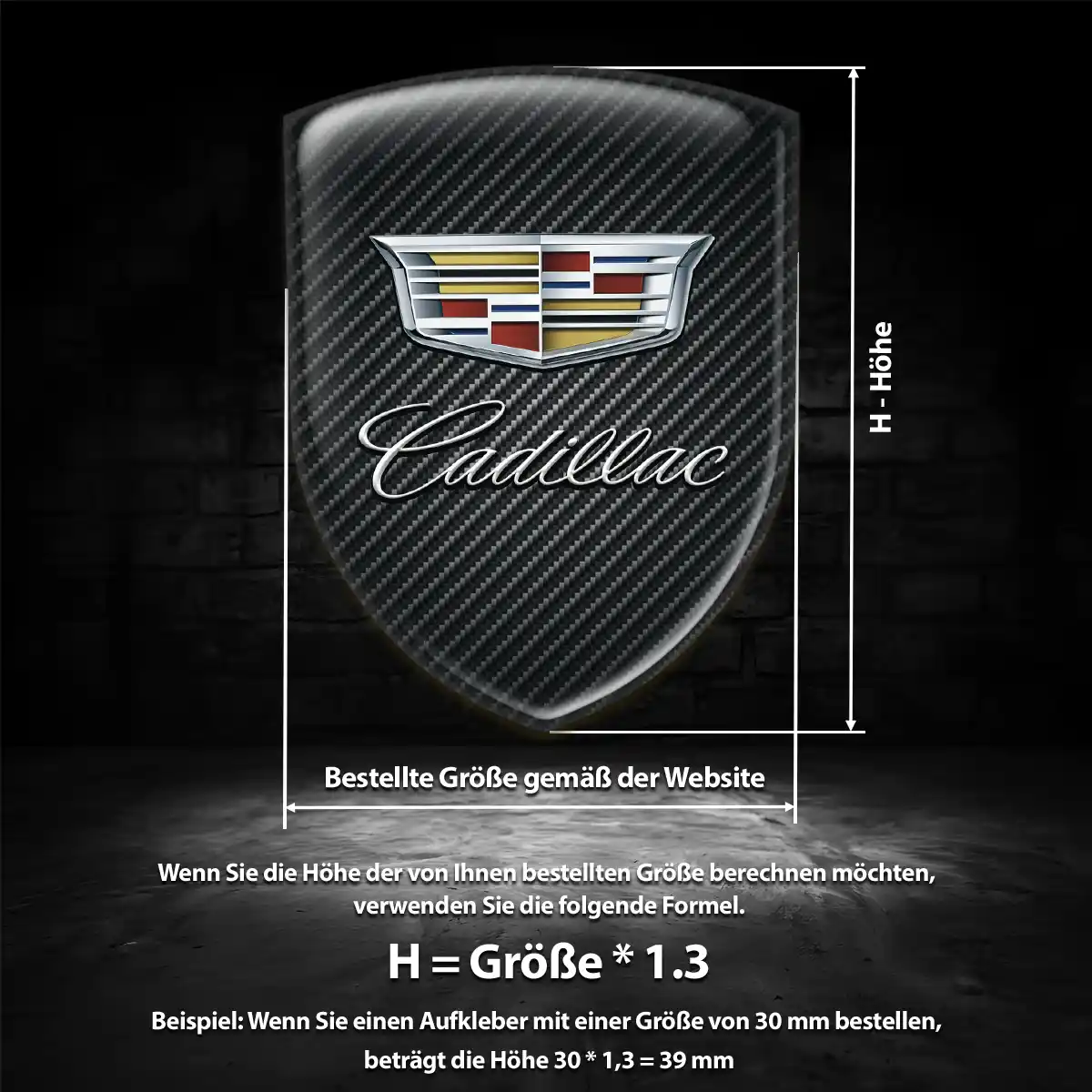 Cadillac Wappen Aufkleber Emblem Edles Design