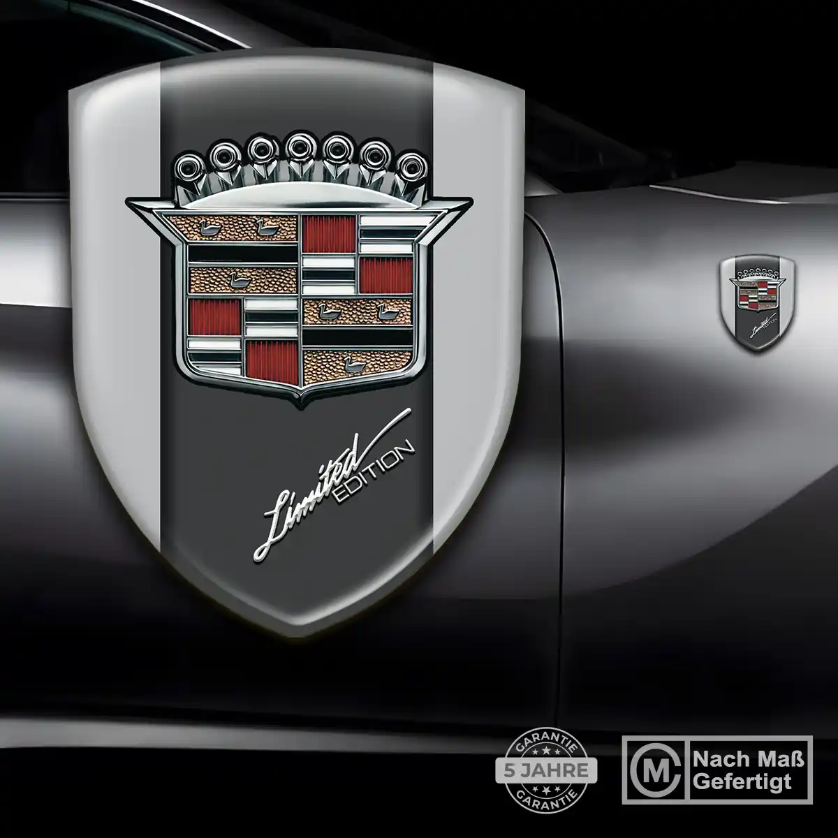 Cadillac Wappen Aufkleber Emblem Elegantes Design