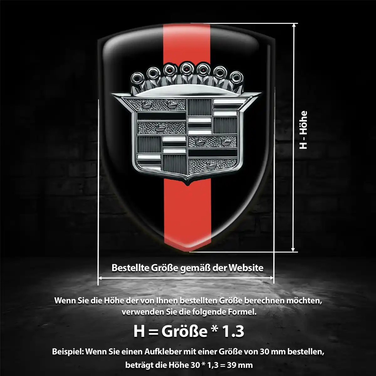 Cadillac Wappen Aufkleber Emblem Exterieurdesign