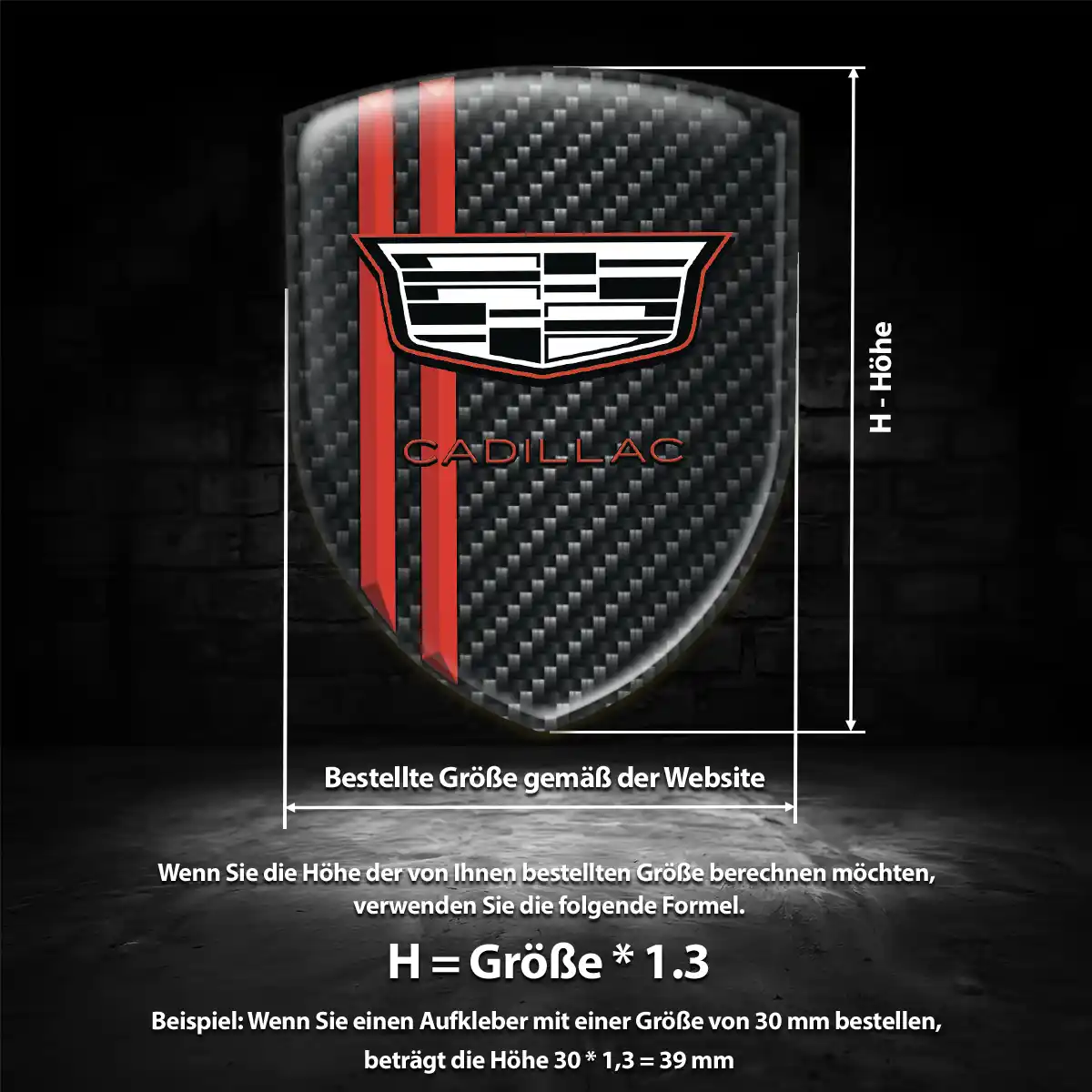 Cadillac Wappen Aufkleber Emblem Hohe Qualität