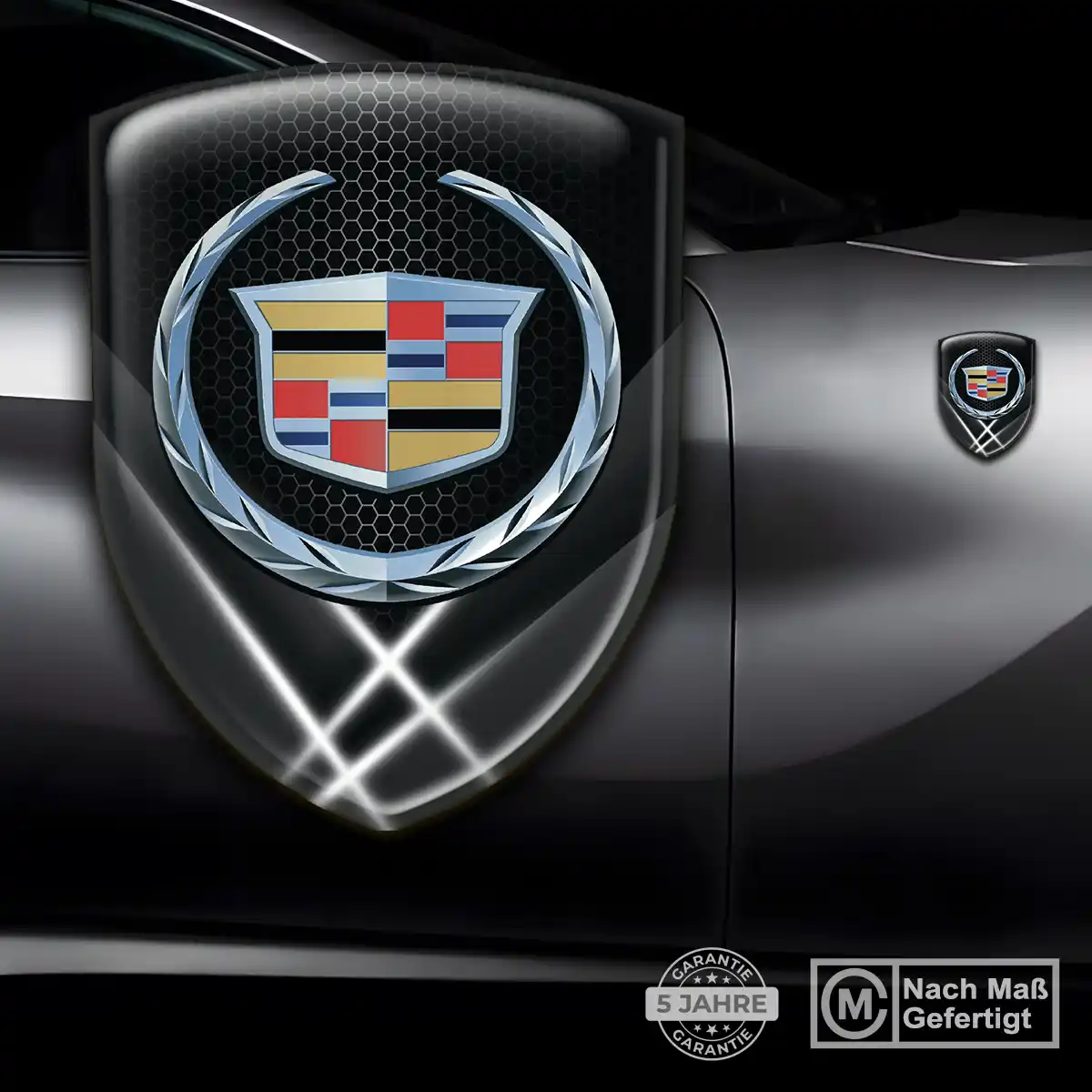 Cadillac Wappen Aufkleber Emblem Interieurdesign