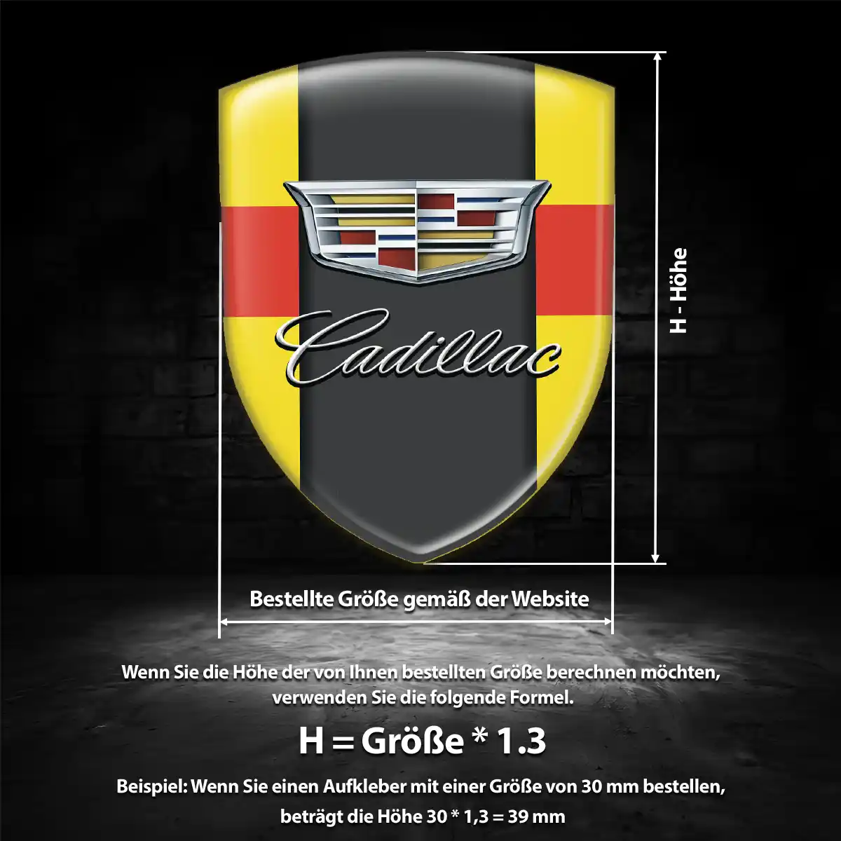 Cadillac Wappen Aufkleber Emblem Limitierte Auflage
