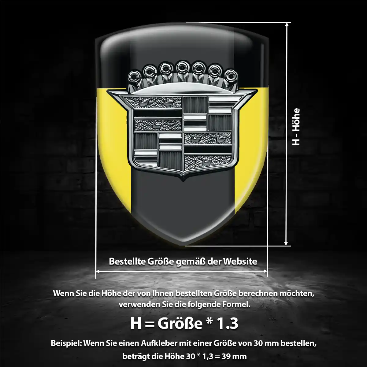 Cadillac Wappen Aufkleber Emblem Markenedition