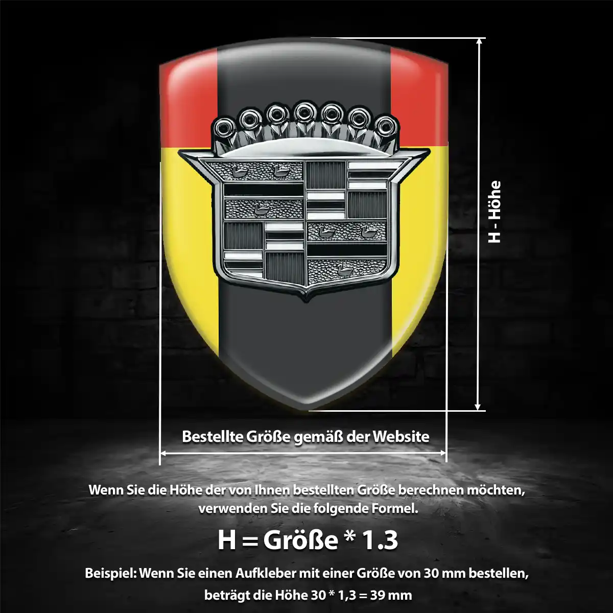 Cadillac Wappen Aufkleber Emblem Modernes Design