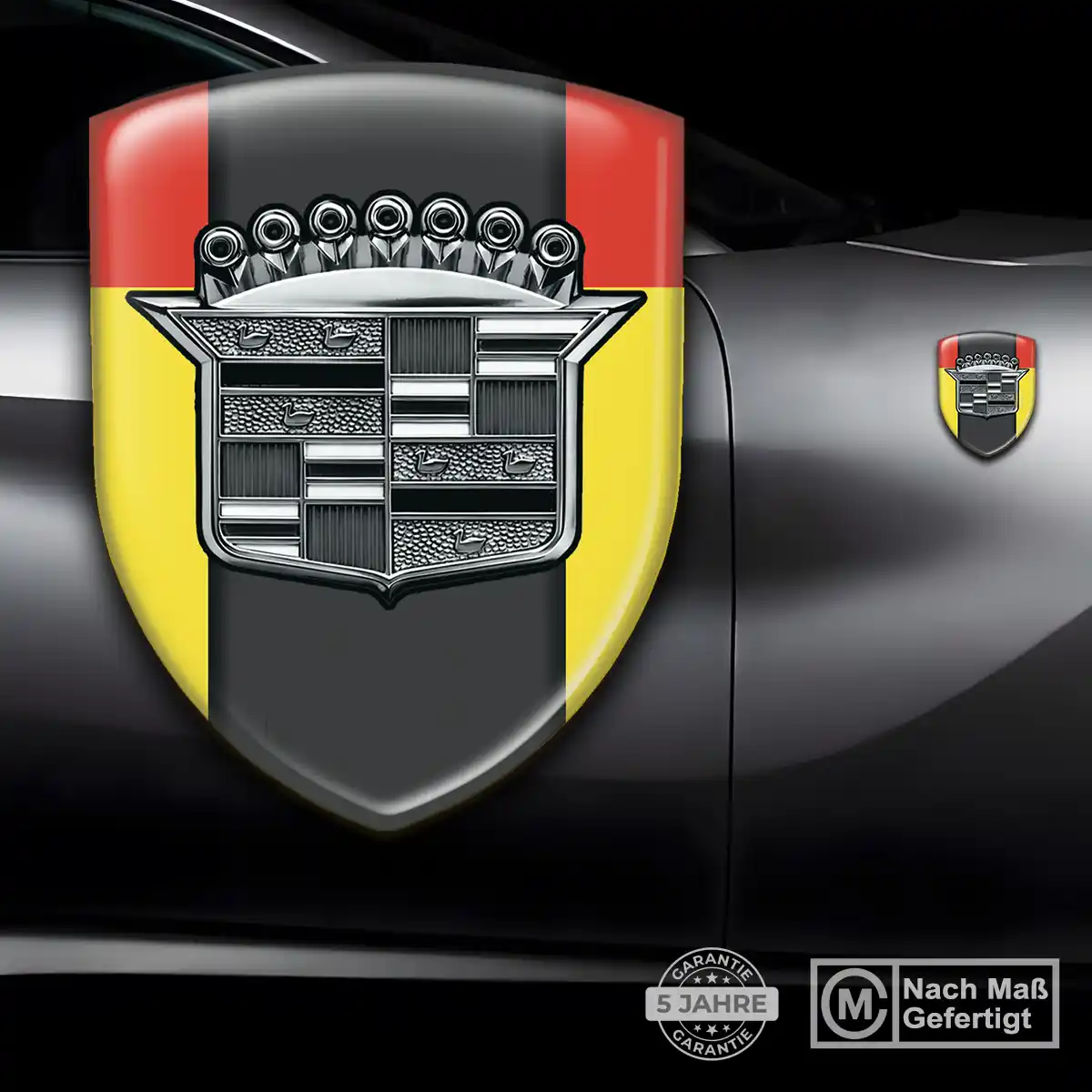 Cadillac Wappen Aufkleber Emblem Modernes Design